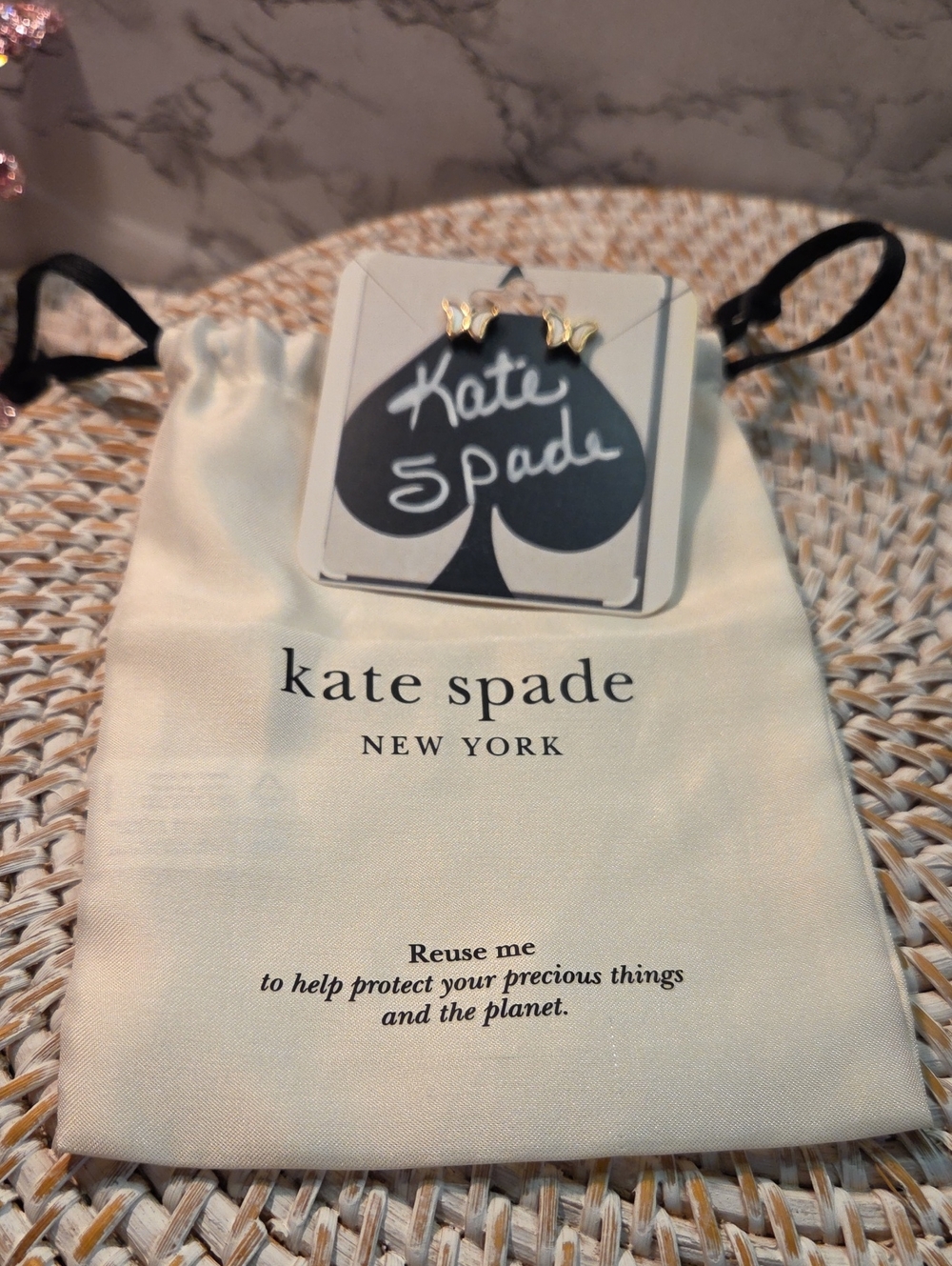 Kate Spade Butterfly Stud Earrings - Gold Tone